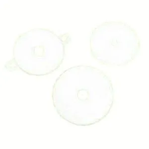 3" Round Hypalon Soft White Face Plate, Flat, 1-1/4"