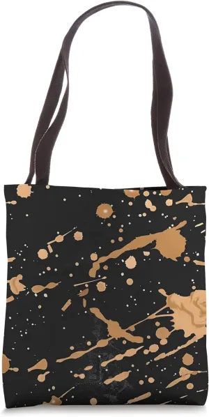 Abstract Hazelnut Brown Color Splash Tote Bag
