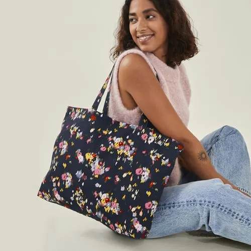 Accessorize London Women's Blue Floral Printed Shopper Bag