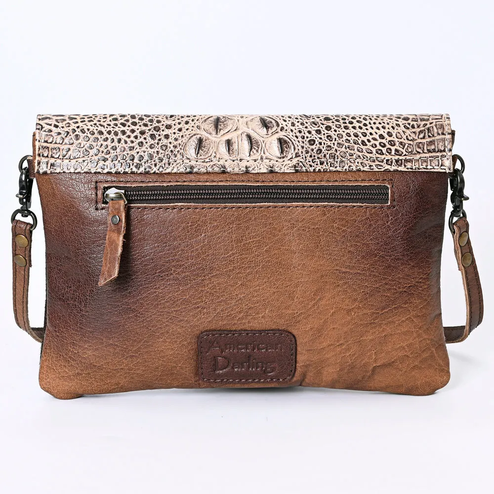 ADBGS178AZ American Darling Hair On Crocodile Embossed Genuine Leather Women Bag Western Handbag Purse