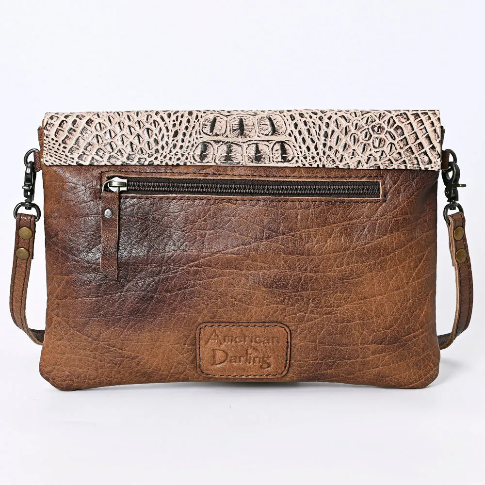 ADBGS178BI American Darling Crocodile Embossed Genuine Leather Women Bag Western Handbag Purse