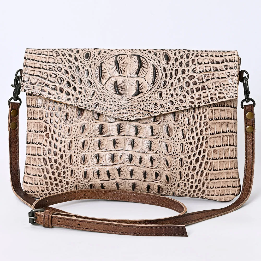 ADBGS178BI American Darling Crocodile Embossed Genuine Leather Women Bag Western Handbag Purse
