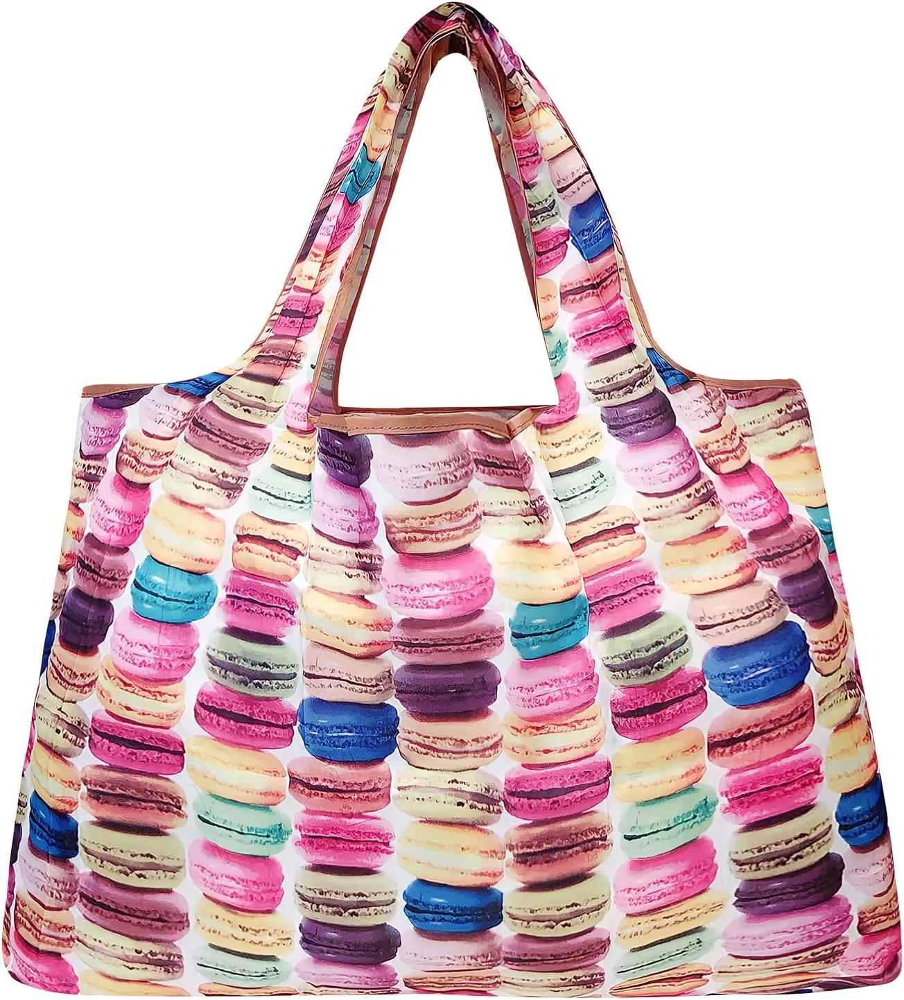 allydrew Large Foldable Tote Nylon Reusable Grocery Bag, Set of 2