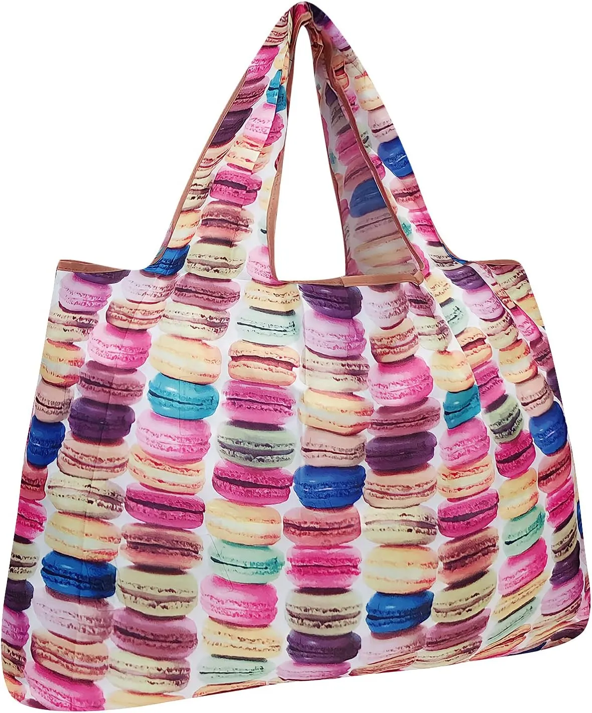 allydrew Large Foldable Tote Nylon Reusable Grocery Bag, Set of 2