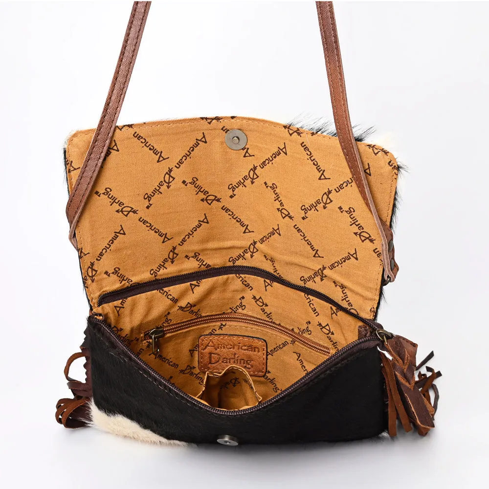 American Darling ADBG239BRW Envelope Hair-On Genuine Leather Women Bag Western Handbag Purse
