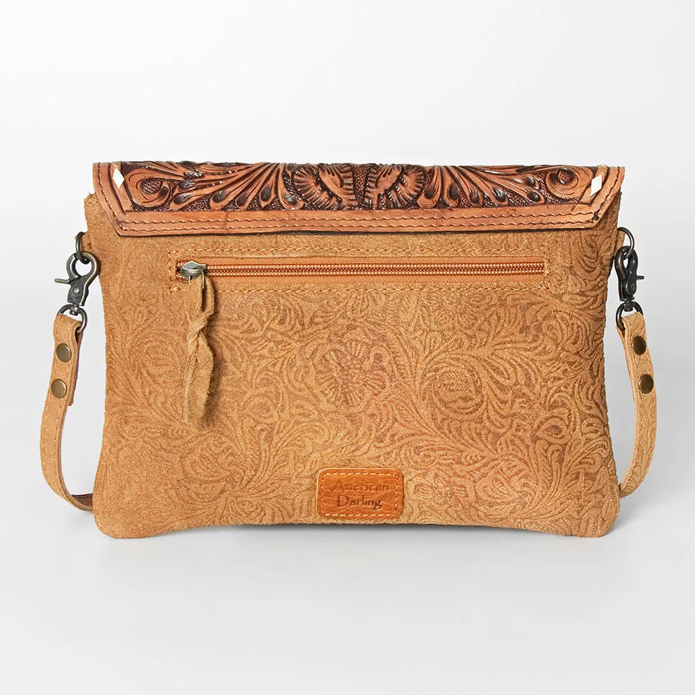 American Darling ADBGS178DM1D Envelope Hand Tooled Embossed Genuine Leather women bag western handbag purse