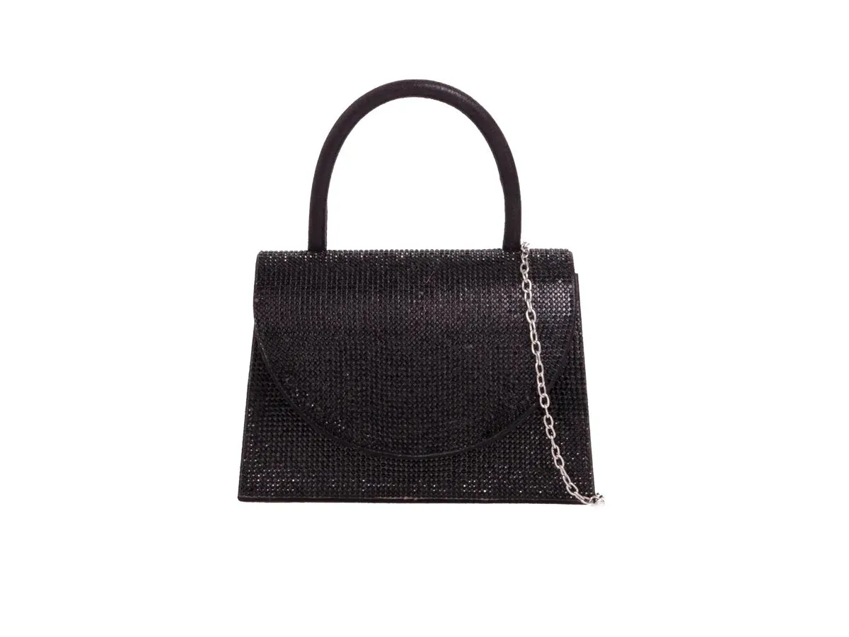 Black Crystal Mini Tote Handbag