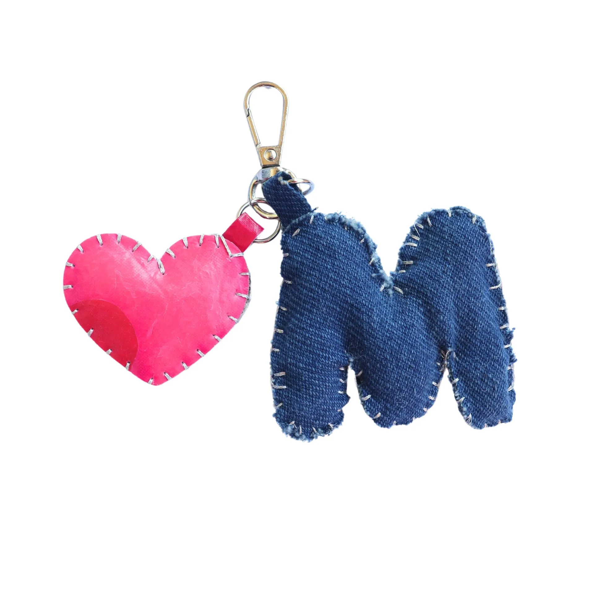 Blue Denim Letter Dangler