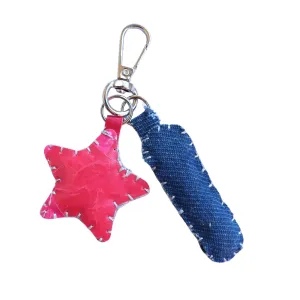 Blue Denim Letter Dangler
