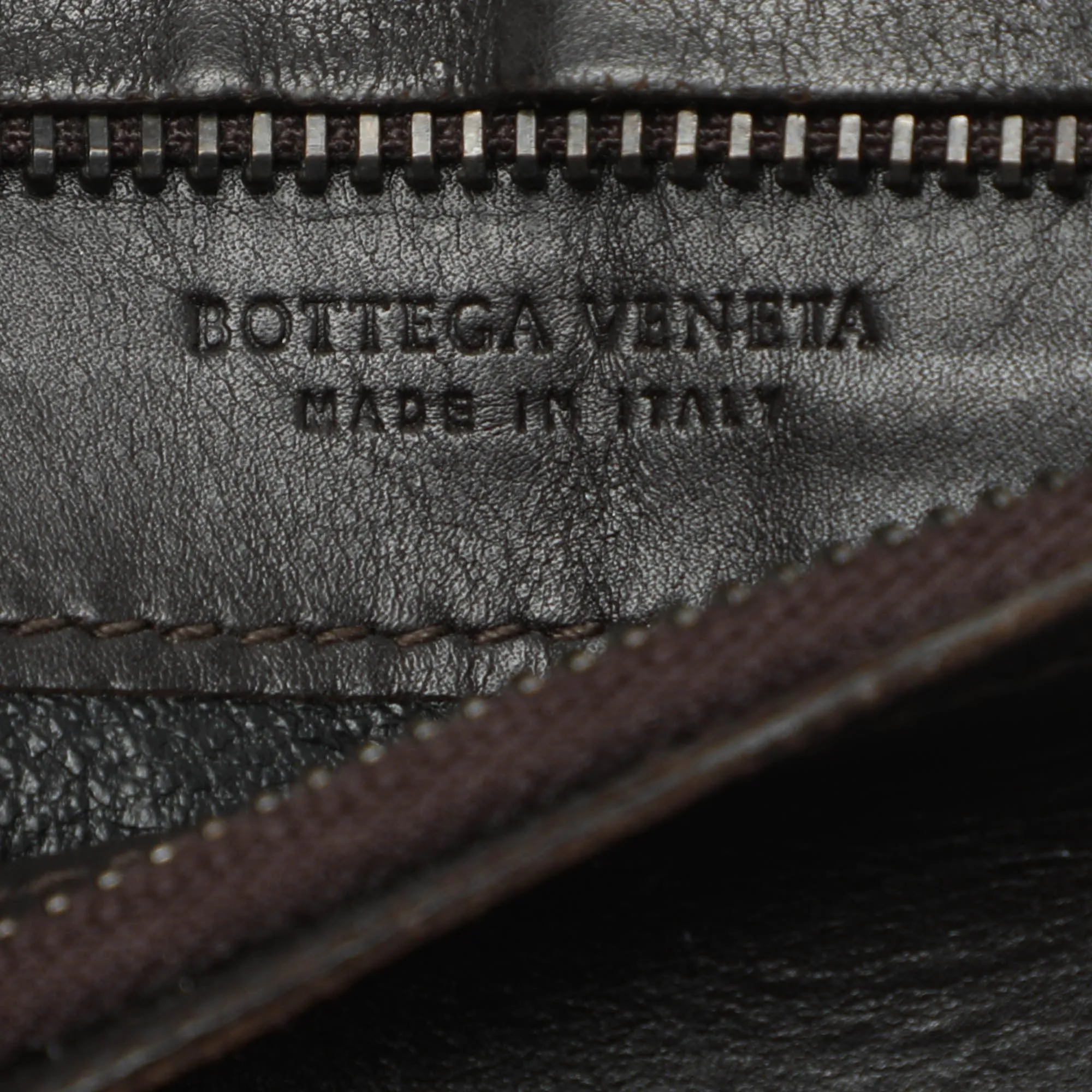 Bottega Veneta Brown Leather Intrecciato Card Holder