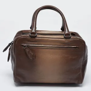 BOTTEGA VENETA Brown Ombre Leather Brera Bowler Bag