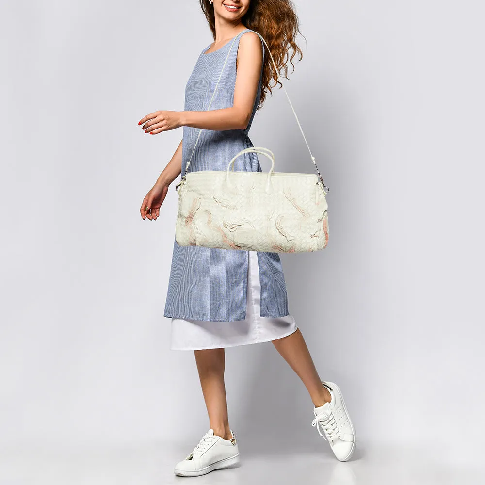 BOTTEGA VENETA Cream Intrecciato Leather Limited Edition 055/100 Tote