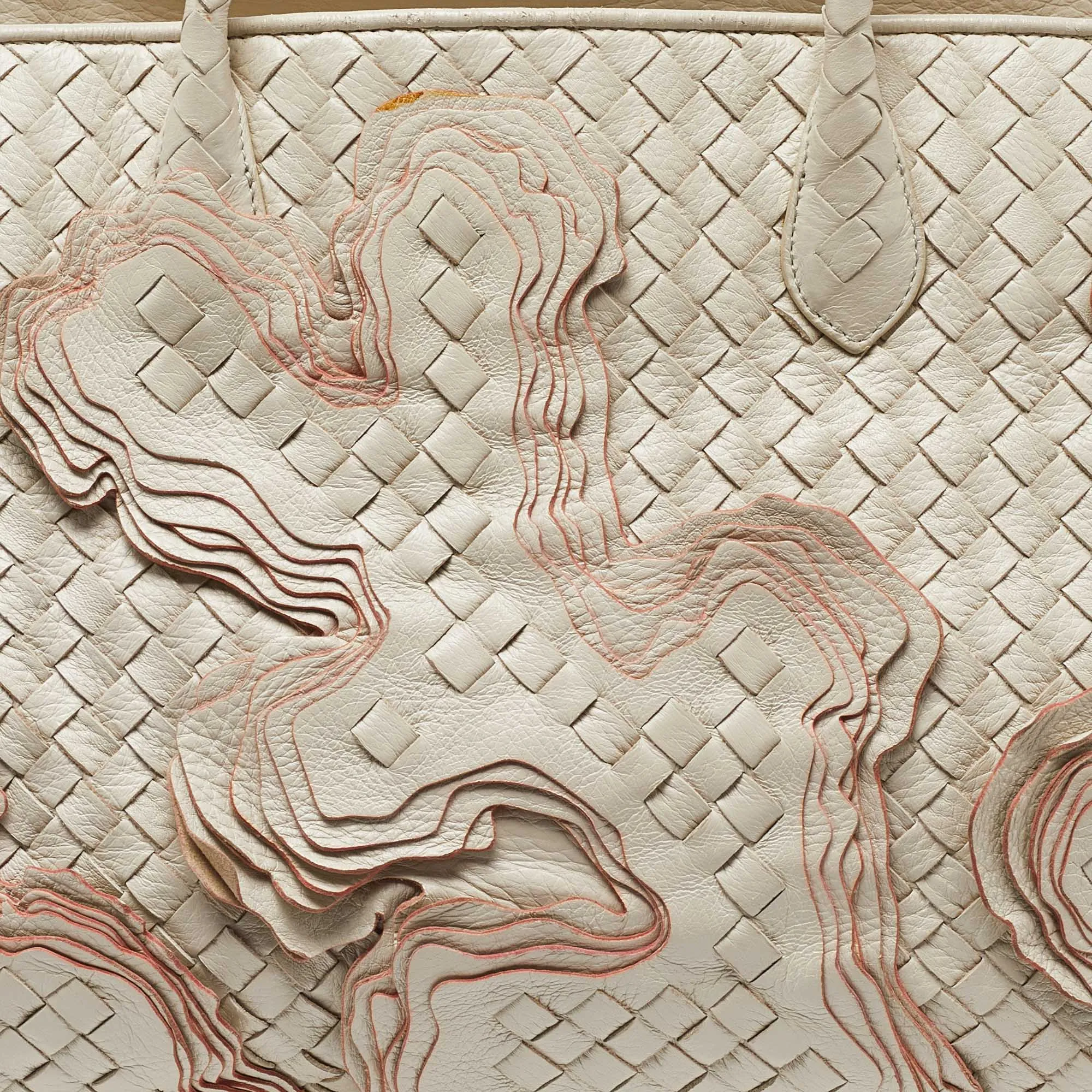 BOTTEGA VENETA Cream Intrecciato Leather Limited Edition 055/100 Tote
