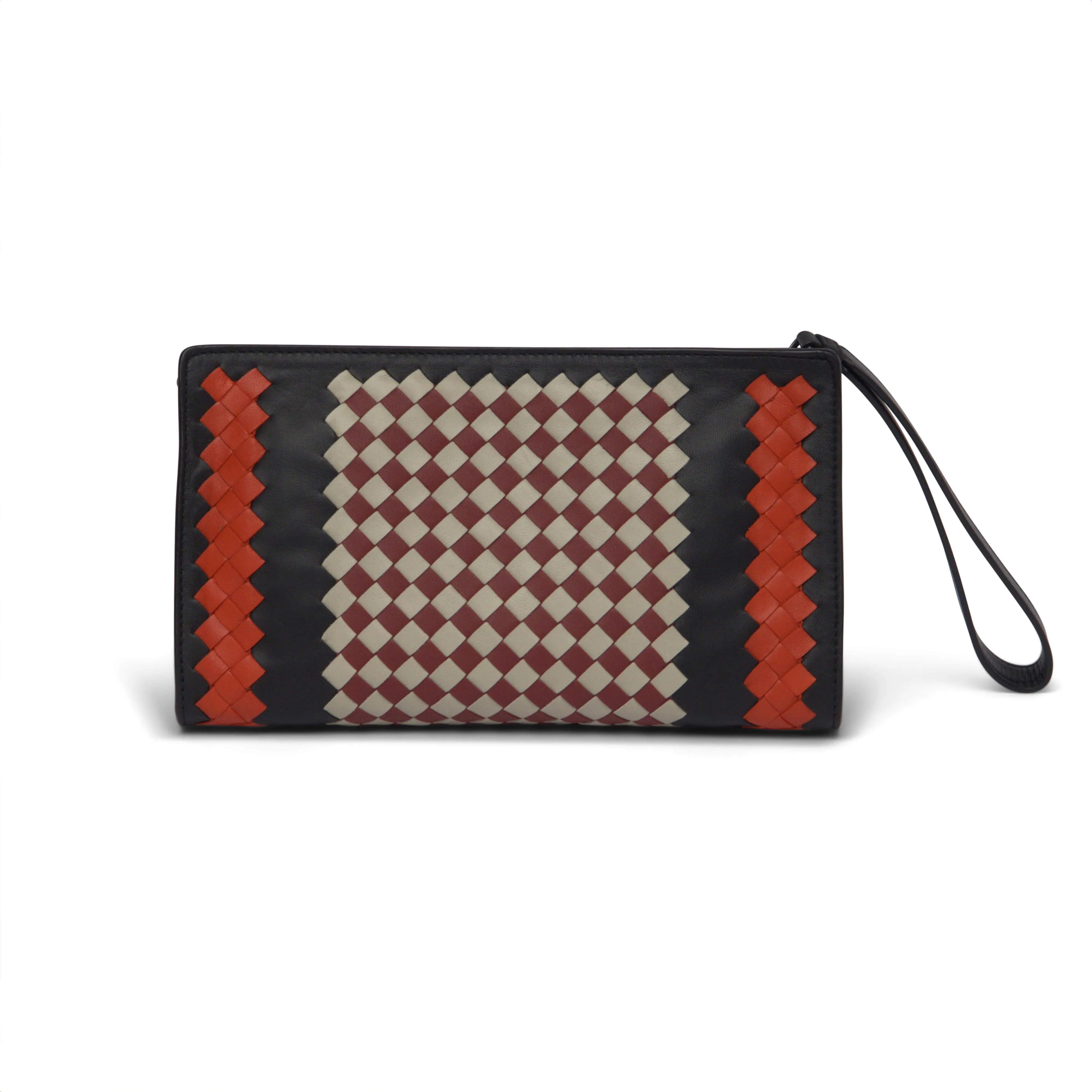 Bottega Veneta Intrecciato Leather Wristlet Clutch Bag