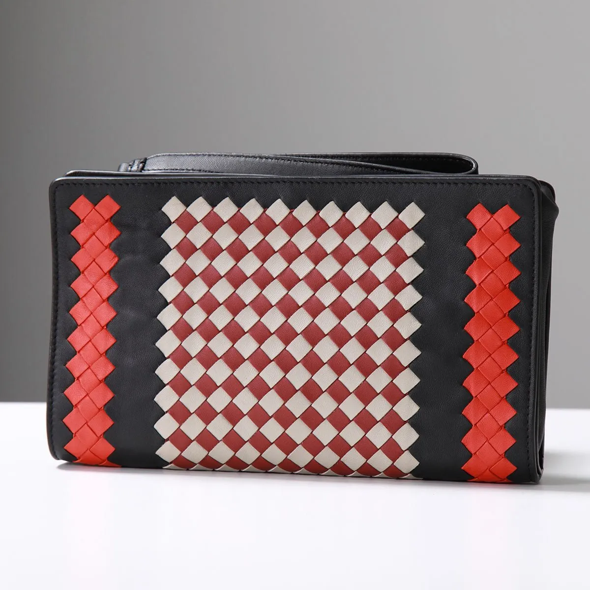 Bottega Veneta Intrecciato Leather Wristlet Clutch Bag