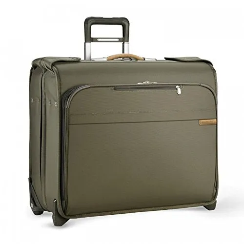 Briggs & Riley Baseline Deluxe Wheeled Garment Bag, Olive, Small