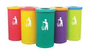 Brightly Coloured Popular Litter Bin - 70 Litre