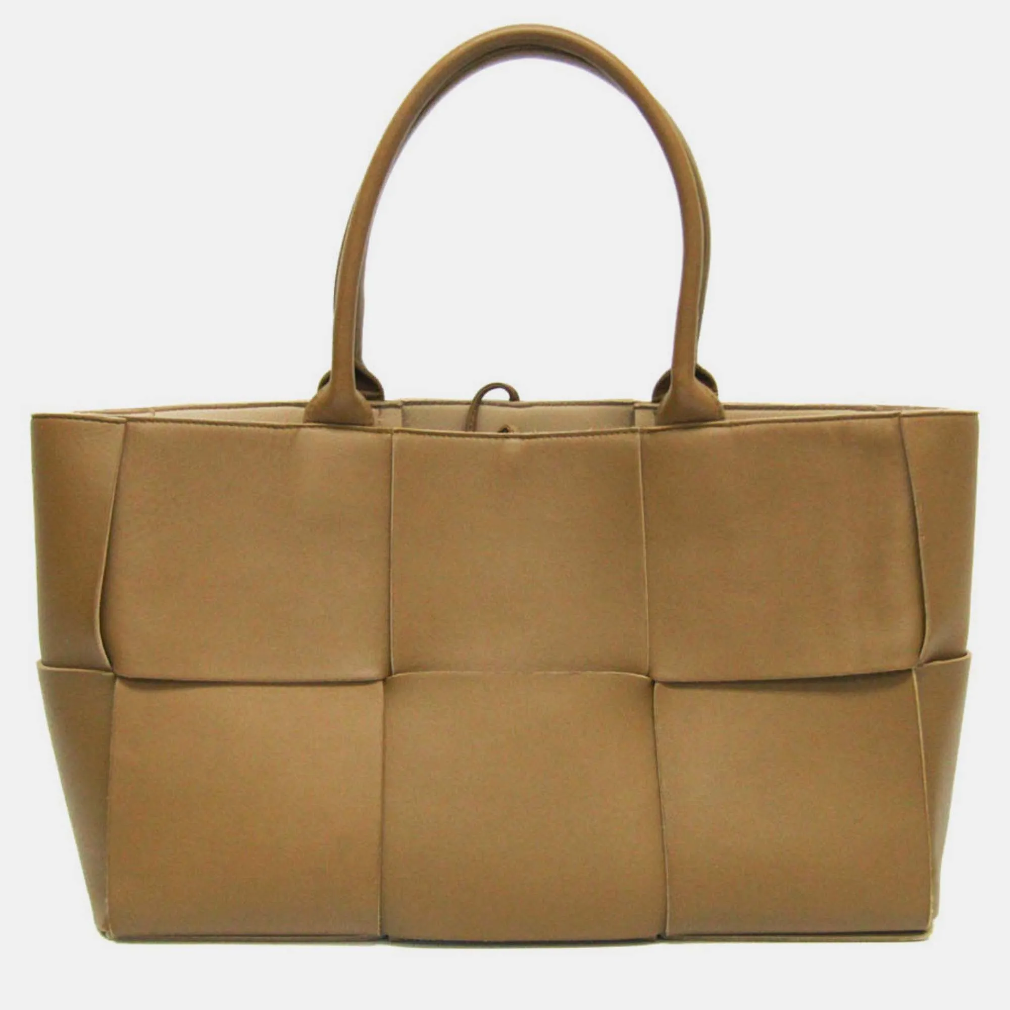 Brown Leather Medium Arco Tote Bag