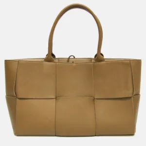 Brown Leather Medium Arco Tote Bag