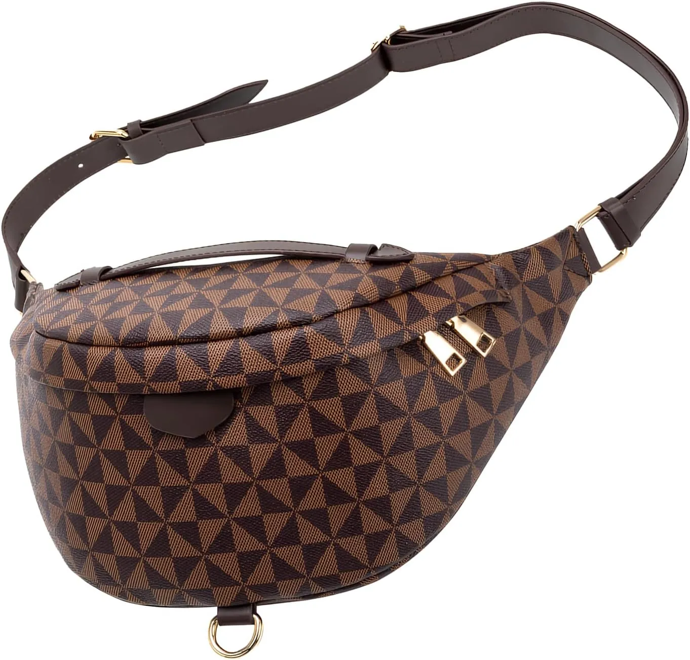 Bum Bags for Women Crossbody, Checkered Bum Bag, Soft and Comfortable to The Touch, Adjustable Shoulder Strap, Suitable for Daily Shopping, Travel, Dating, Commuting, Partying(Brown)