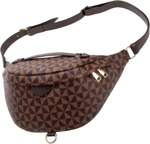 Bum Bags for Women Crossbody, Checkered Bum Bag, Soft and Comfortable to The Touch, Adjustable Shoulder Strap, Suitable for Daily Shopping, Travel, Dating, Commuting, Partying(Brown)