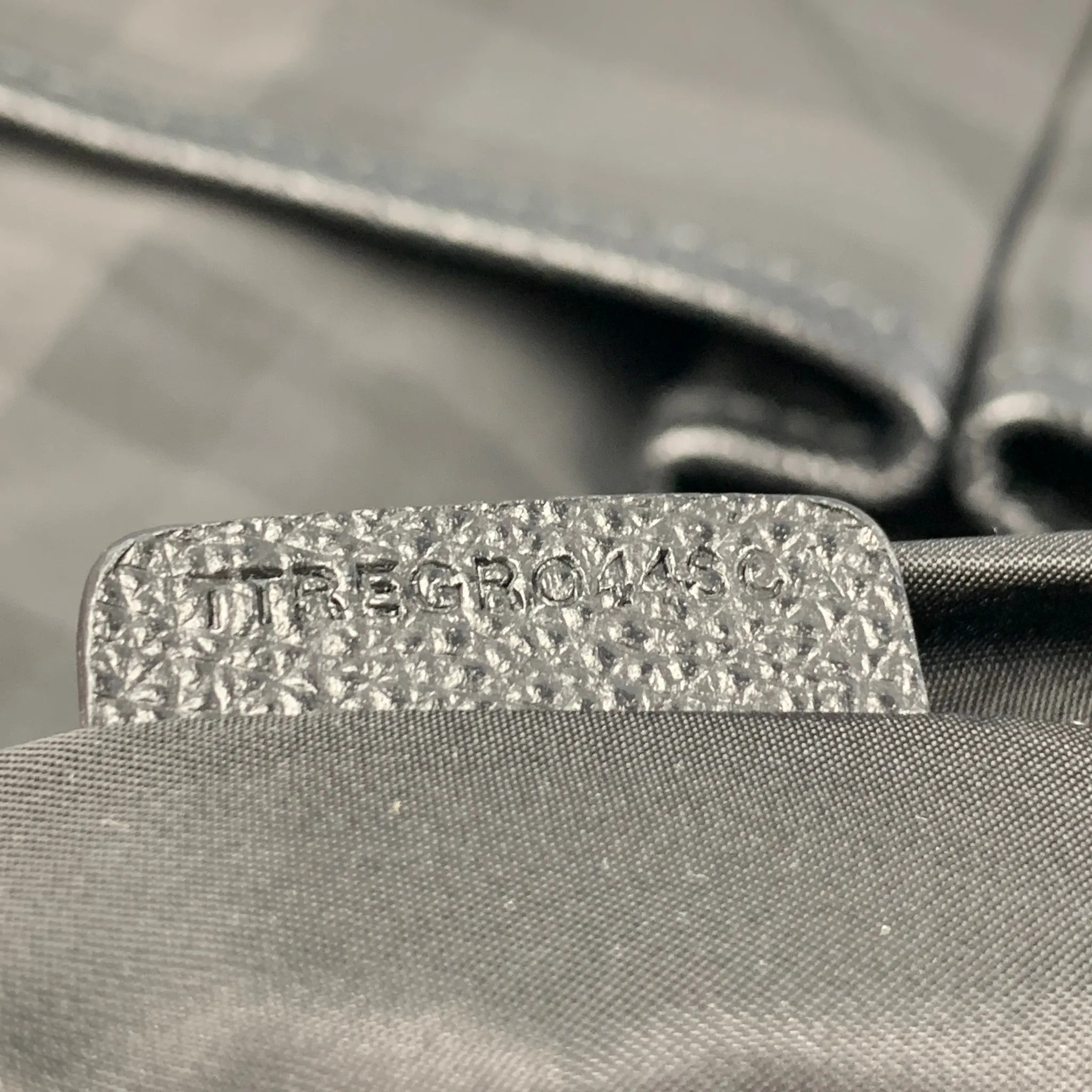 BURBERRY Black Grey Plaid Nylon Messenger Bag