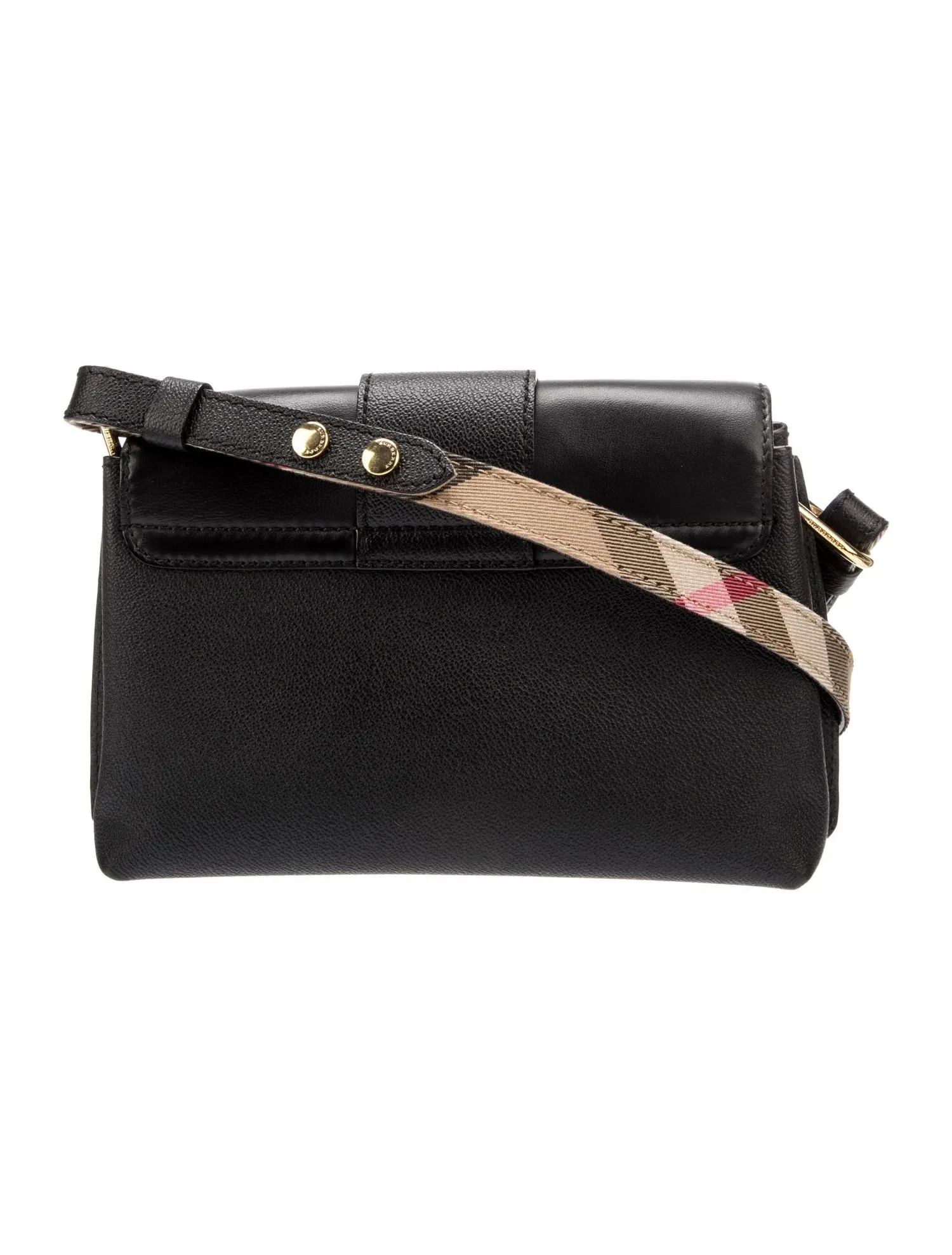 BURBERRY CALFSKIN LEATHER MEDIUM BUCKLE CROSSBODY BAG