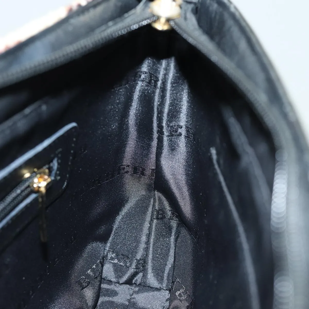 BURBERRY Nova Check Shoulder Bag Wool Beige Black  ep5128