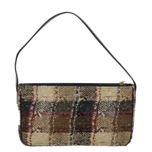 BURBERRY Nova Check Shoulder Bag Wool Beige Black  ep5128