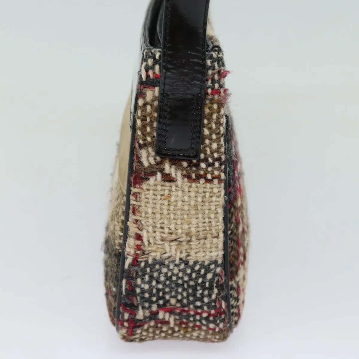 BURBERRY Nova Check Shoulder Bag Wool Beige Black  ep5128