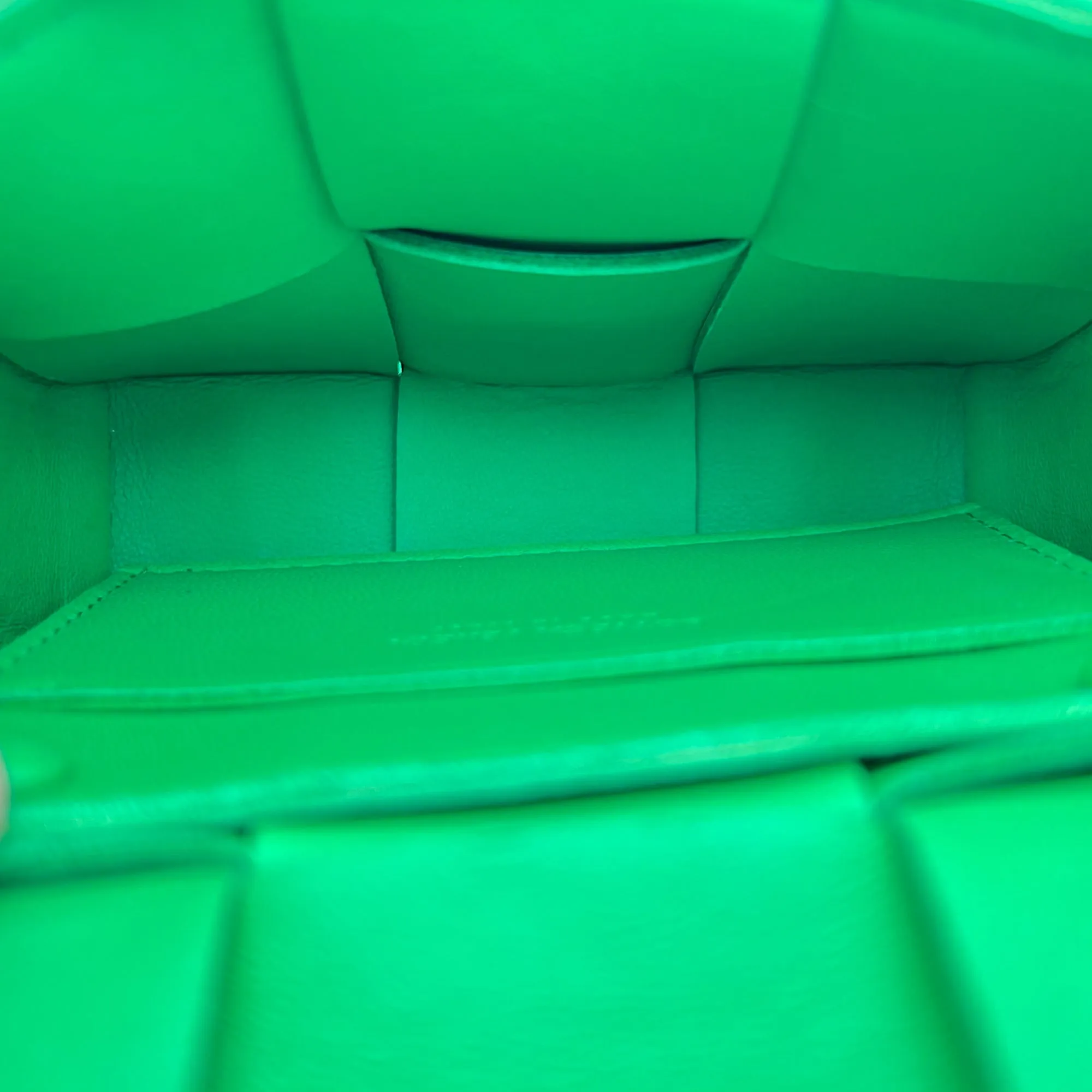 Cassette Green Crossbody Bag in Lambskin, Gold hardware