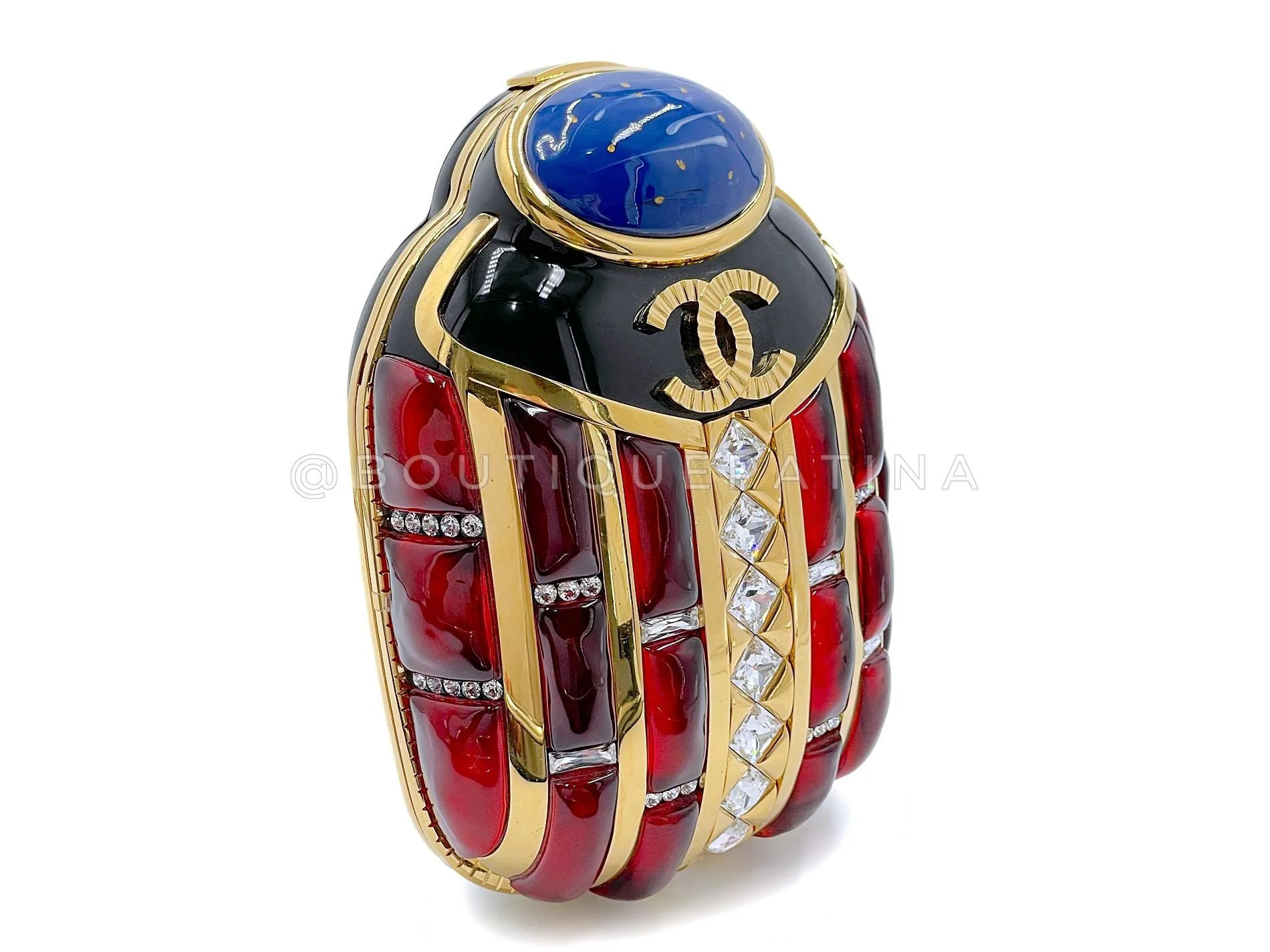 Chanel 19A Egypt Paris-New York Scarab Minaudière Evening Clutch Bag 3XY