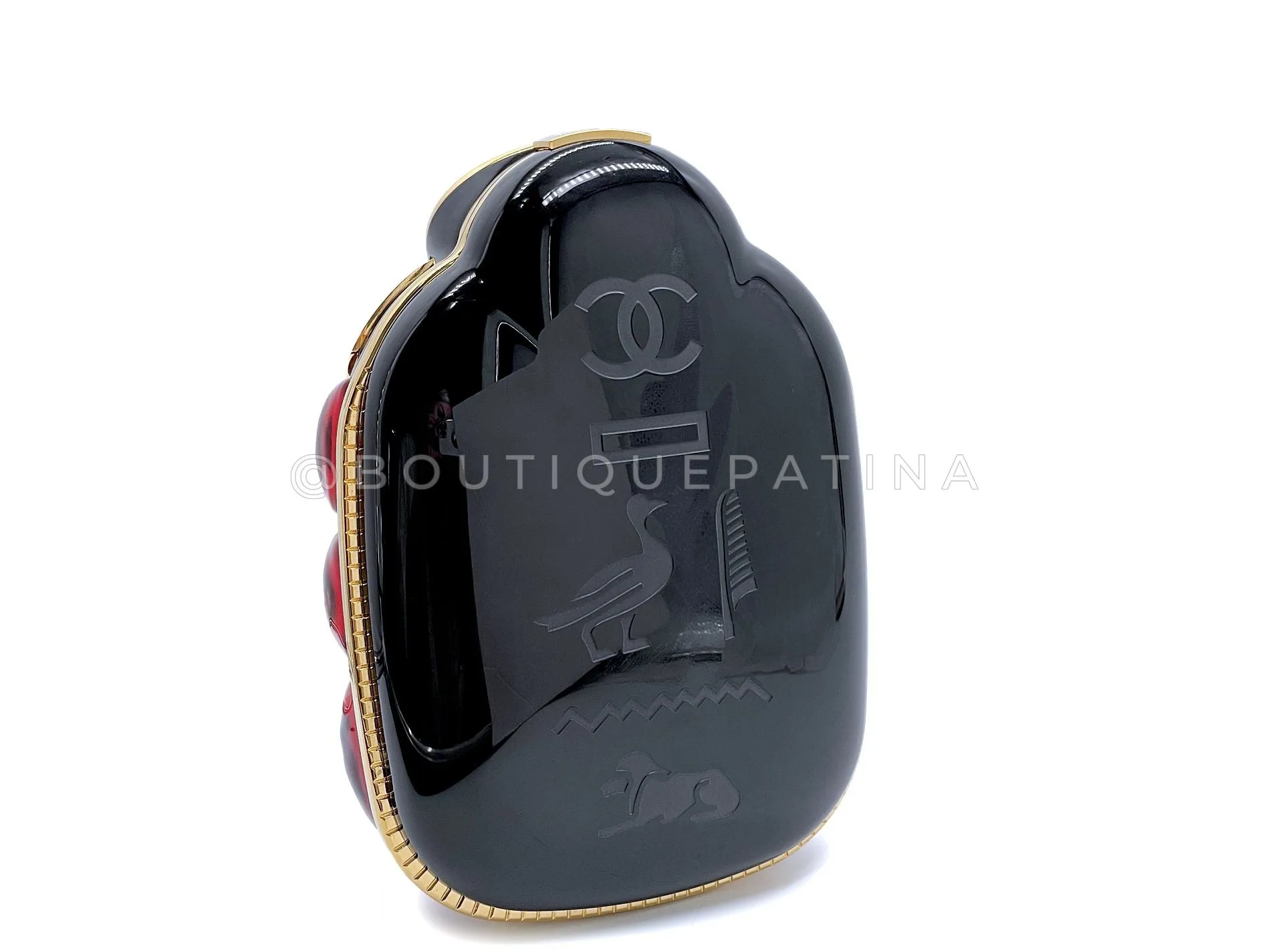 Chanel 19A Egypt Paris-New York Scarab Minaudière Evening Clutch Bag 3XY