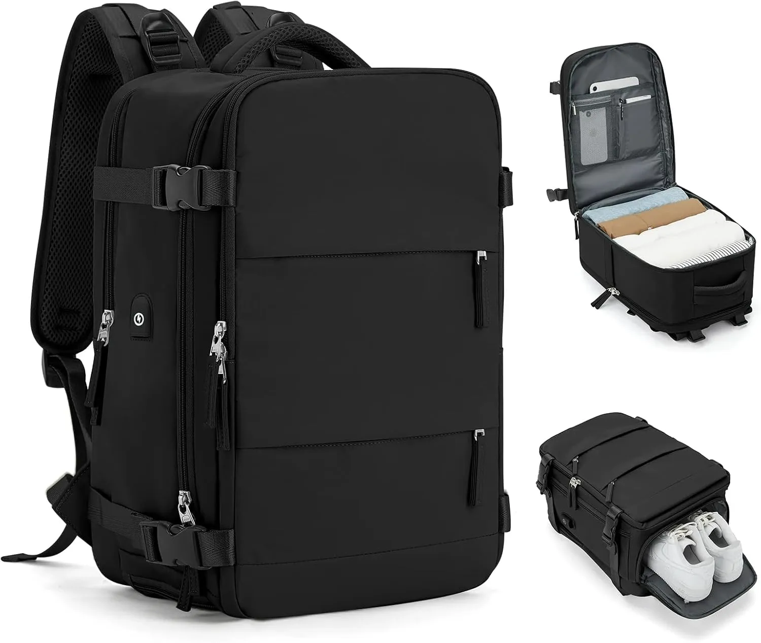coofay Travel Backpack Carry On Backpack Personal Item Travel Bag Mochila De Viaje Carry On Backpack For Airplanes Traveling Backpack For Women Gym Backpack College Backpack Sapphire Blue