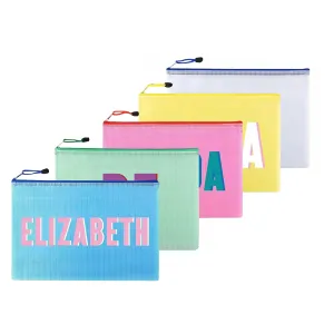 Customizable Waterproof Pool Bag with Name - Personalized Mesh Wet/Dry Storage Organizer for Beach, Swim, and Travel - Ideal Bachelorette Party, Bridesmaid Gift, or Makeup Toiletry Bag