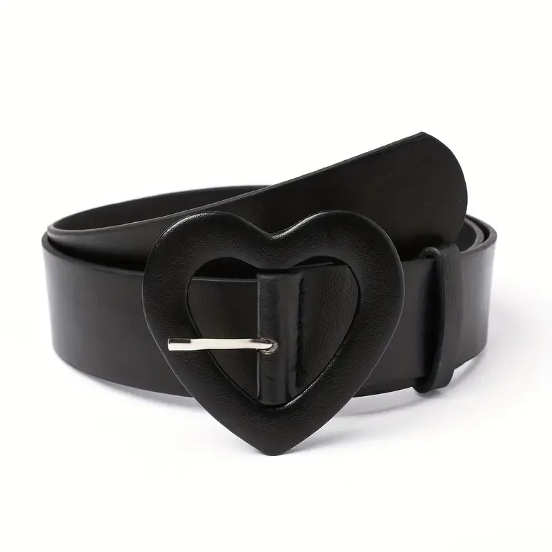 Cute Heart Buckle Wide Belts | 4 Colours Left