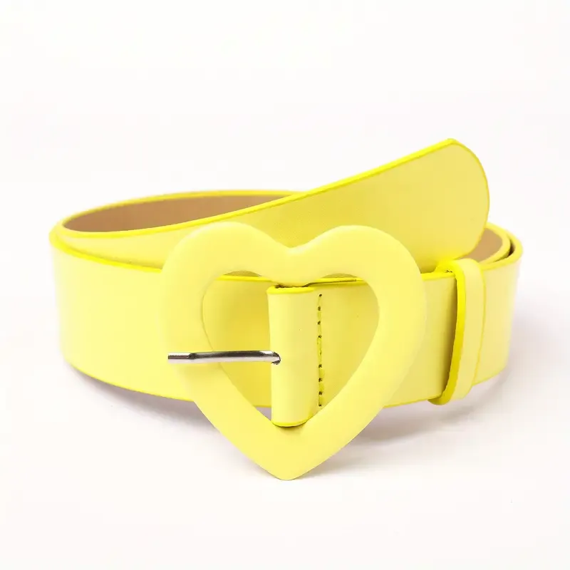 Cute Heart Buckle Wide Belts | 4 Colours Left