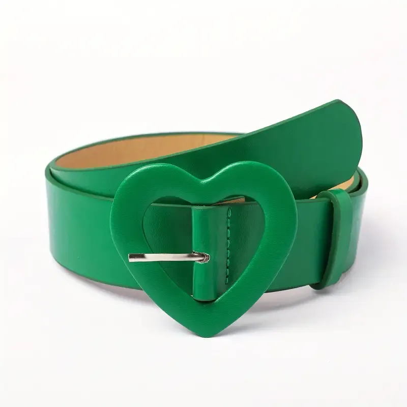 Cute Heart Buckle Wide Belts | 4 Colours Left