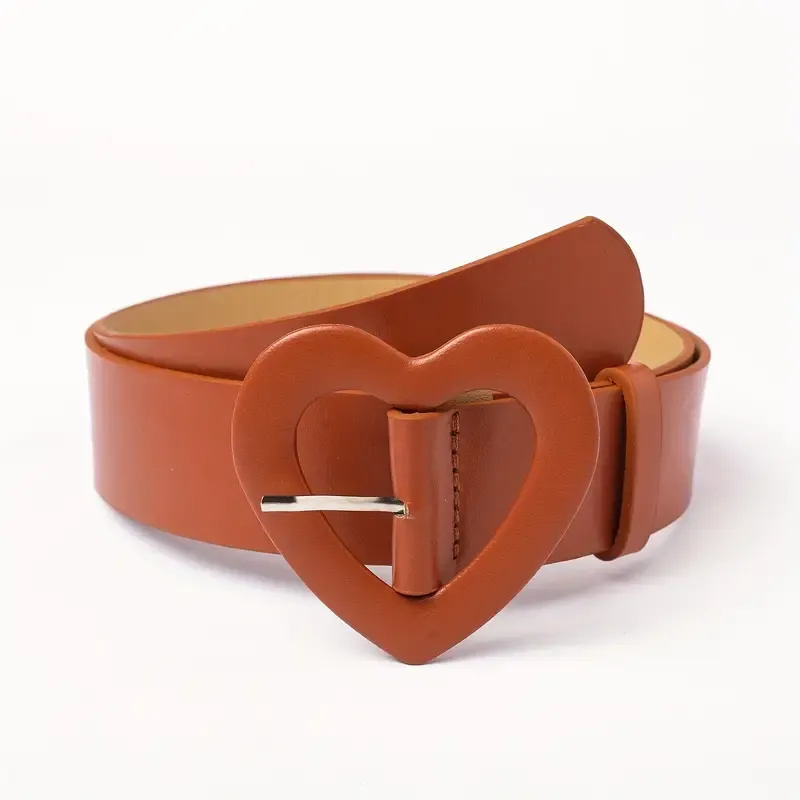 Cute Heart Buckle Wide Belts | 4 Colours Left