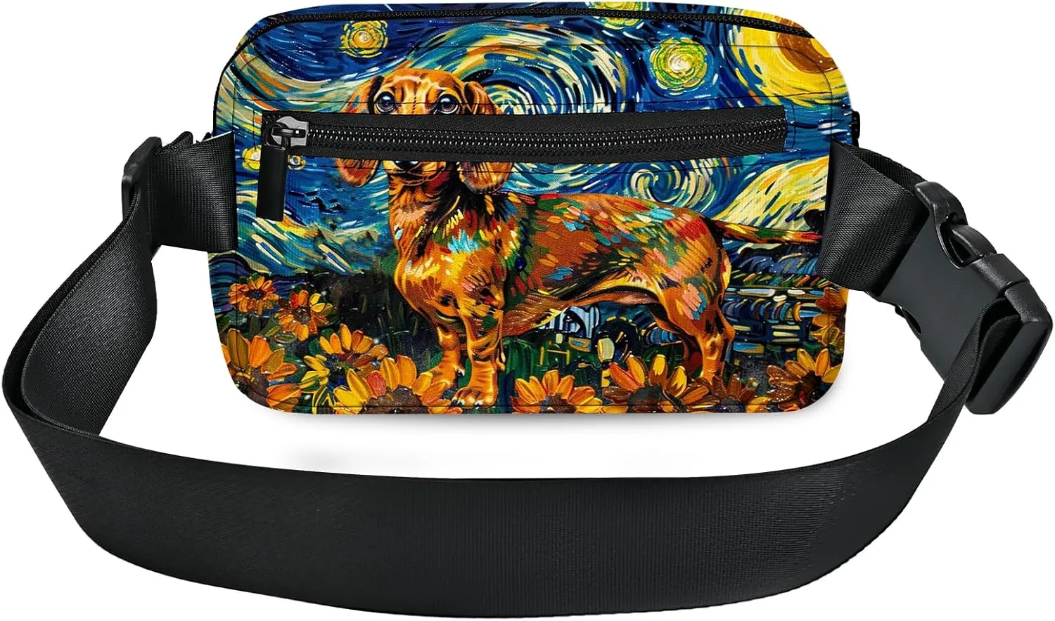 Dachshund Fanny Pack for Women Men Belt Bag Waterproof Waist Bags With Adjustable Straps Phone Purse Wallet Presents for Travel Sports Workout