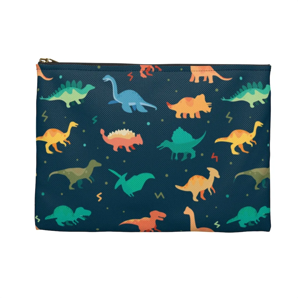 Dinosaur Pencil Case Pouch,  Gifts Dino Lovers Holder Pen Coin Travel Bag Accessory Canvas Zipper Large Small Organizer