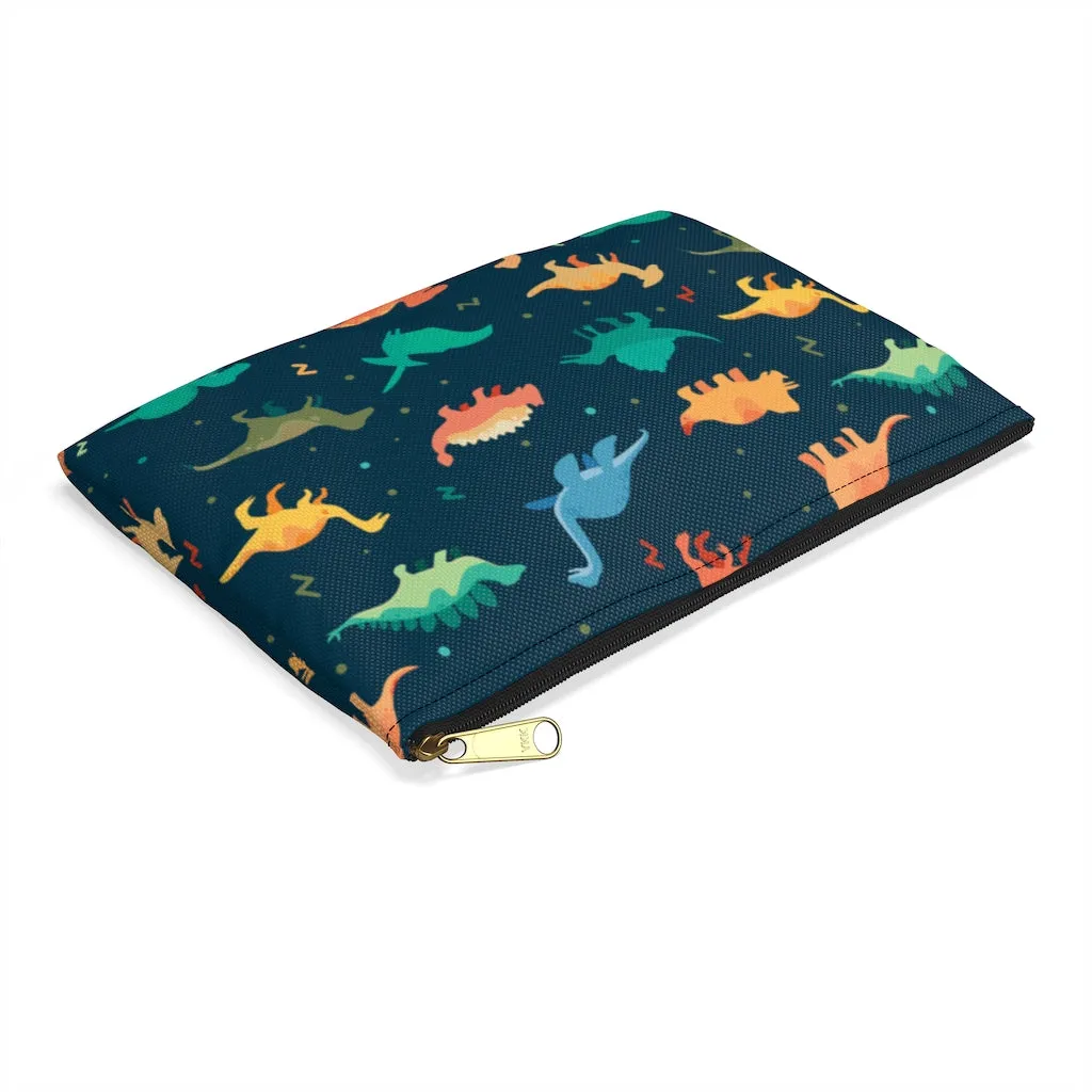 Dinosaur Pencil Case Pouch,  Gifts Dino Lovers Holder Pen Coin Travel Bag Accessory Canvas Zipper Large Small Organizer