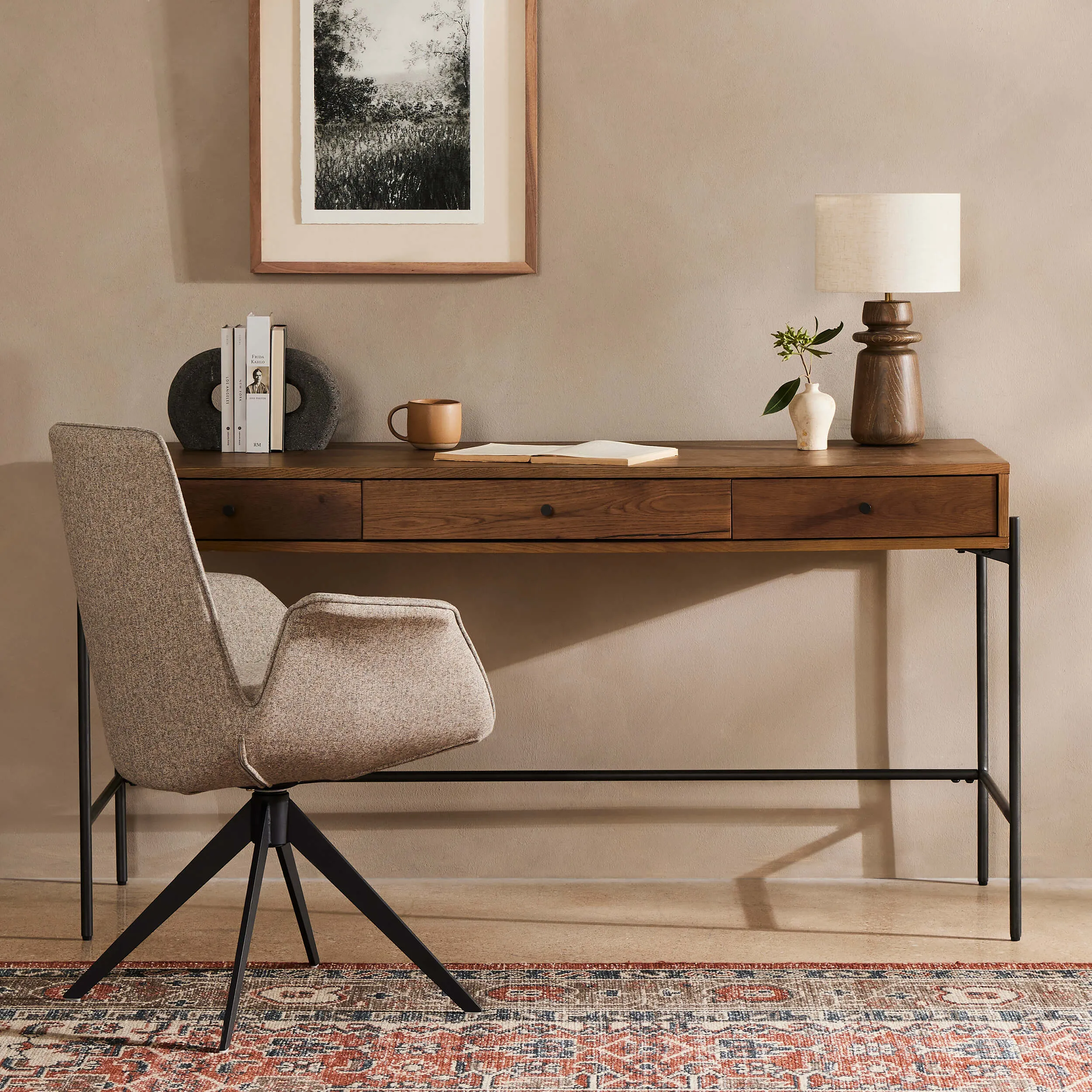 Eaton Modular Desk, Amber Oak