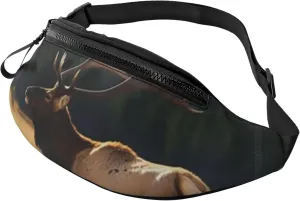 Elk In The Meadow Fanny Pack Waist Bag For Men Women, Lightweight Adjustable Belt Bag Fashion Hip Bum Bag For Travel Hiking Running