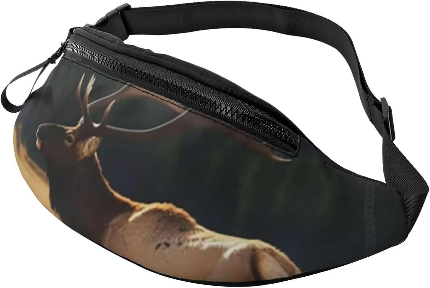 Elk In The Meadow Fanny Pack Waist Bag For Men Women, Lightweight Adjustable Belt Bag Fashion Hip Bum Bag For Travel Hiking Running