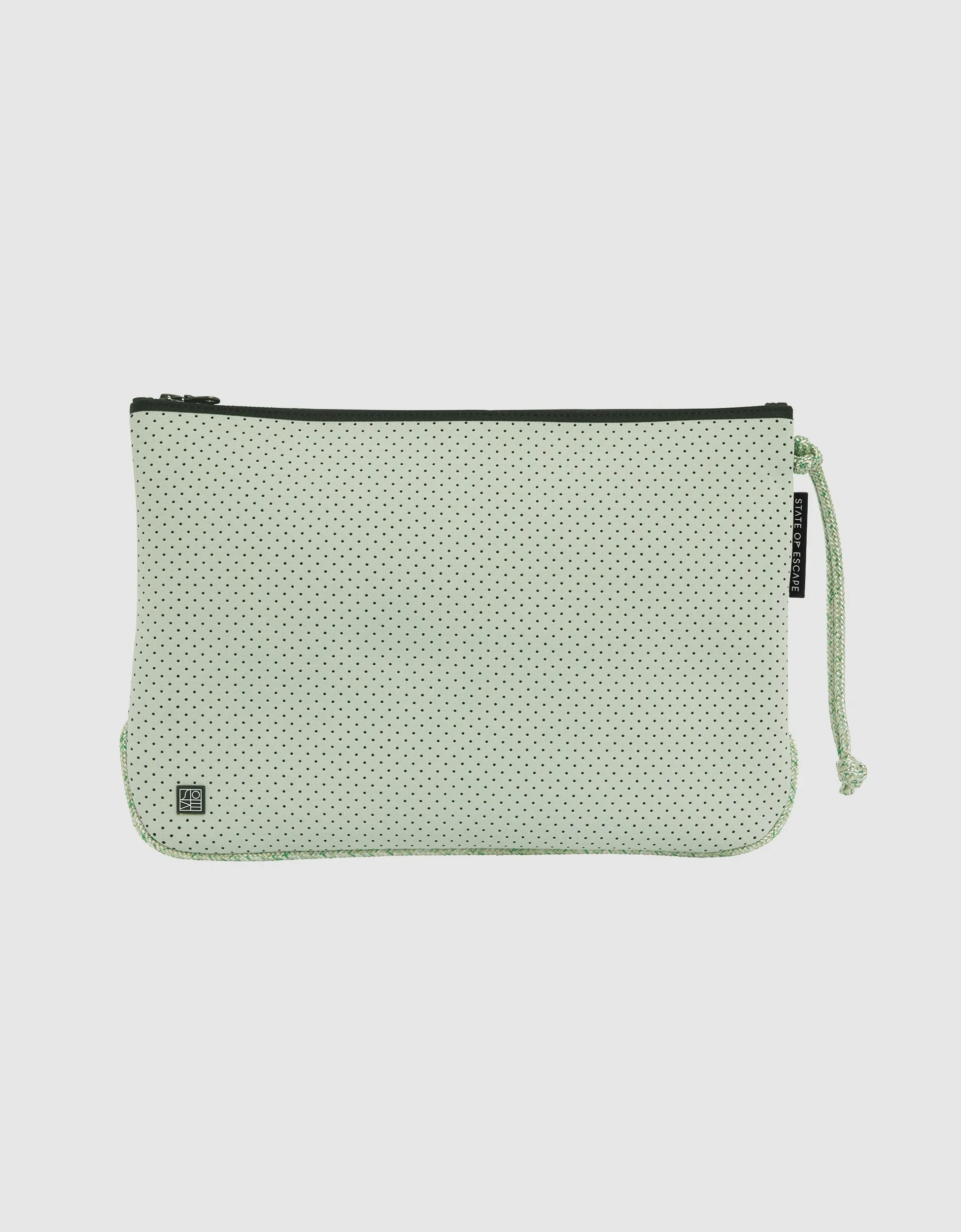 Everyday large flat pouch in seafoam