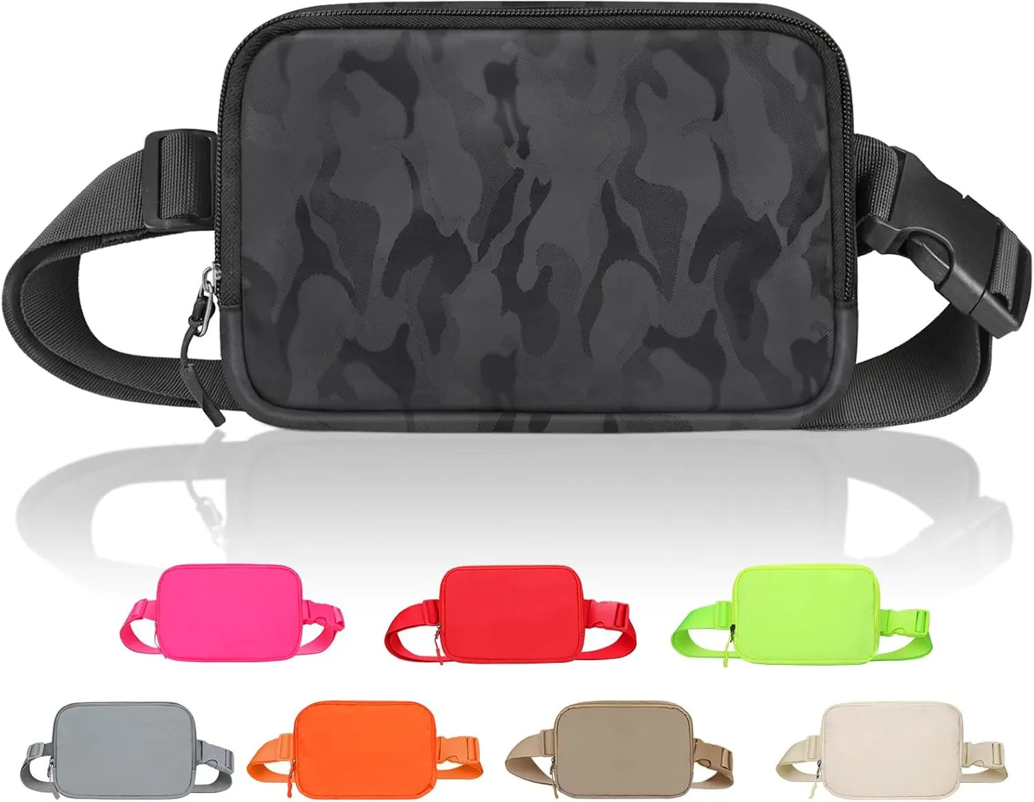Fanny Packs for Women - Belt Bag for Women - Fanny Pack Crossbody Bags - Black Fanny Pack with Adjustable Strap, Fashion Cross Body Fanny Pack for Running