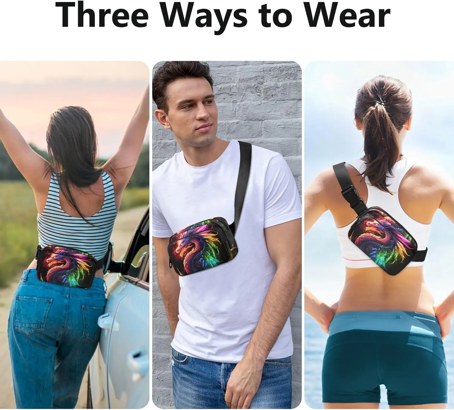 Flame Dragon Fanny Packs for Women Fanny Pack For Men Belt Bag Crossbody Fanny Packs for Women Running Fanny Pack Waist Pack 21341053