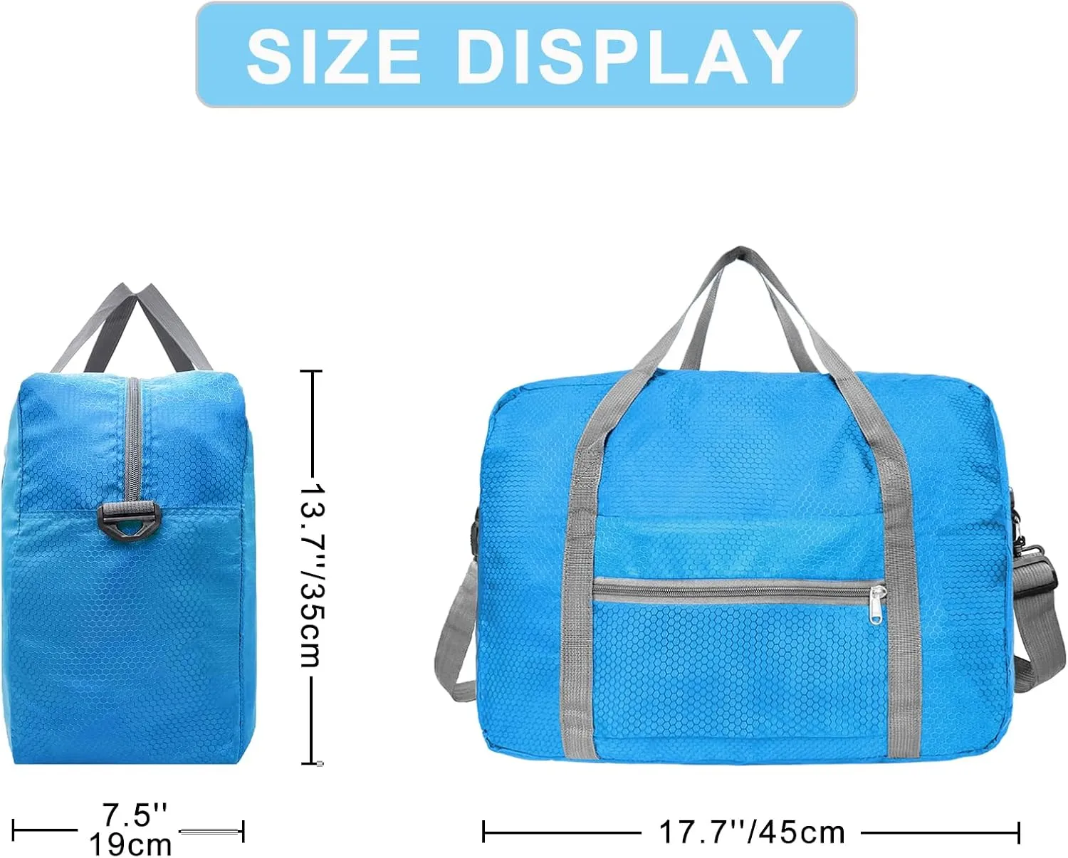 For Spirit Airlines Personal Item Bag 18x14x8 Foldable Carry on Bags for Airplanes Travel Duffel Bags for Women and Men