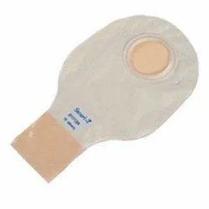 Genairex 210214 Securi-T 2-Piece Drainable Pouch With Two Sided Comfort Panel And Tail Closure 2-1/4" Flange, 10" L, Opaque, 4" Collar